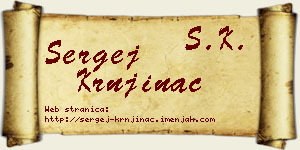 Sergej Krnjinac vizit kartica